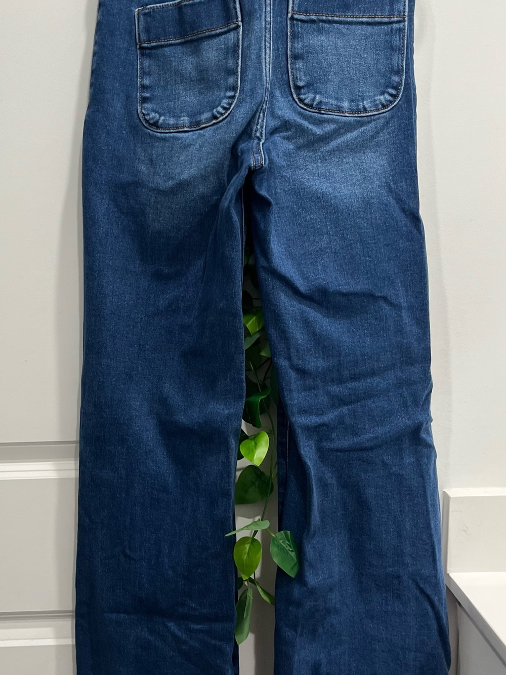 LC Lauren Conrad Dark Blue Wide-Leg Jeans with Front Patch Pockets - Picture 5 of 16